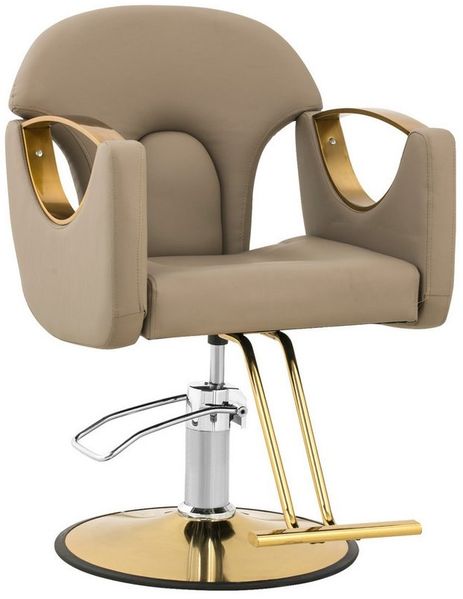 Physa Armlehnstuhl Friseurstuhl Barton Beige Barberstuhl Friseursessel höhenverstellbar, Beige