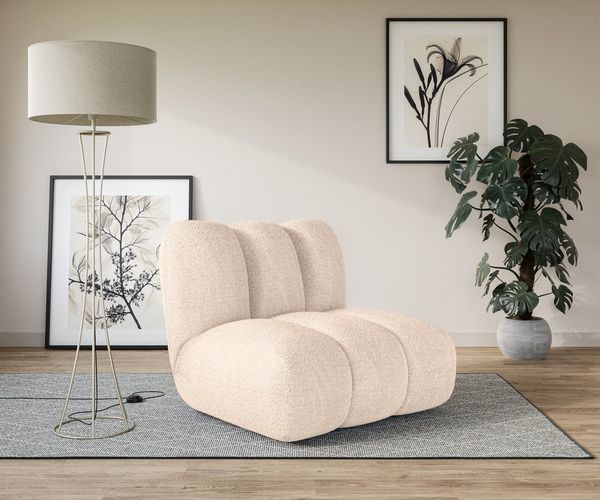 LeGer Home by Lena Gercke Sessel Priya Loungesessel, moderne Steppung, auch in Bouclé, perfektes Einzelstück, gemütlich und modern, B/T/H: 102,5/106,5/83 cm