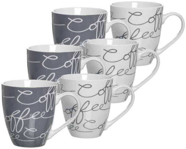 Ritzenhoff & Breker CORNELLO Jumbotasse 600 ml grau 6er Set