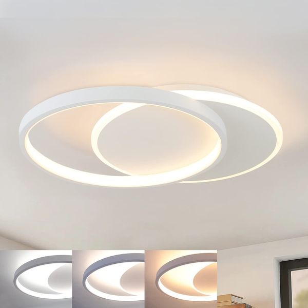 ZMH LED Deckenleuchte Dimmbar Fernbedienung Deckenlampe 35W Modern Flach Rund 41CM