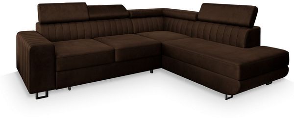 Masseno Ecksofa NOLA mit Schlaffunktion L-Form, Sofa mit Bettkasten