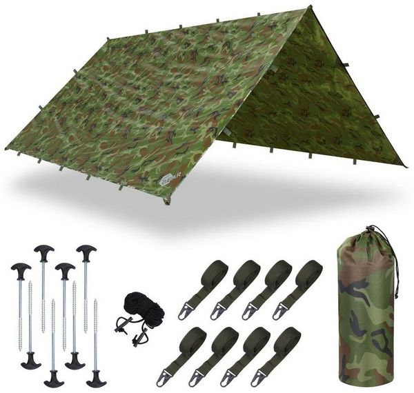 yourGEAR Sonnensegel yourGEAR Bushcraft Tarp 4,3x4,3 Regendach Sonnensegel 5000mm