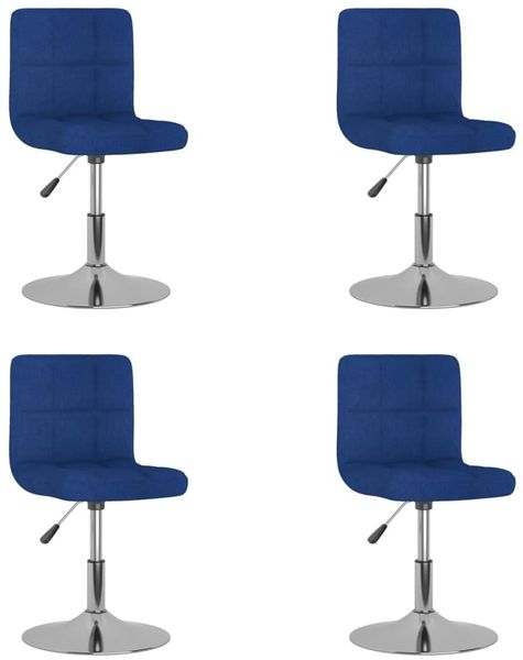 vidaXL Esszimmerstühle 4 Stk. Drehbar Blau Stoff [3087452]