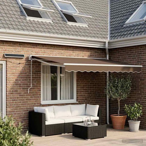 vidaXL Elektrische ausziehbare Markise Taupe 3x2 m 3425672