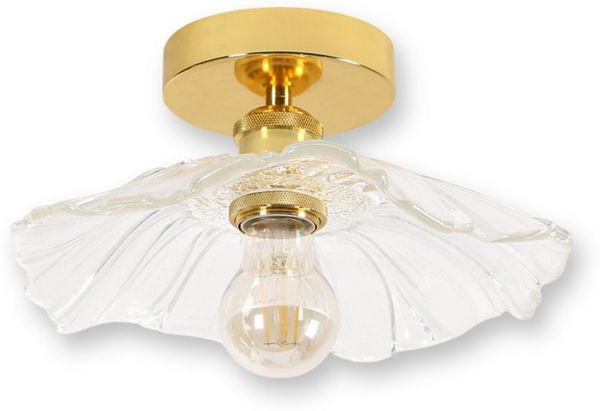 Riserva Deckenleuchte Goldene Deckenleuchte,dekorative E27 Glaslampe,minimalistischer Stil