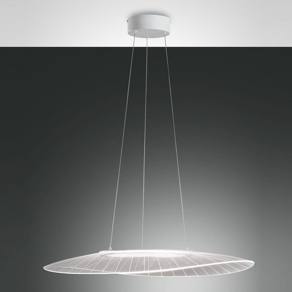 FABAS LUCE No. 3625-45-102 LED-Pendelleuchte Vela 78x55 cm Weiss