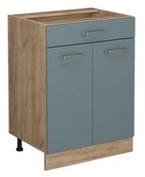 Küchenunterschrank R-Line Blau-Grau 60 cm mit Schublade, ohne Arbeitsplatte Vicco Bild 6