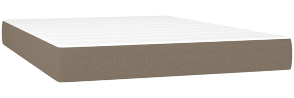 vidaXL Boxspringbett mit Matratze Taupe 140x190 cm Stoff 3130429 Bild 4
