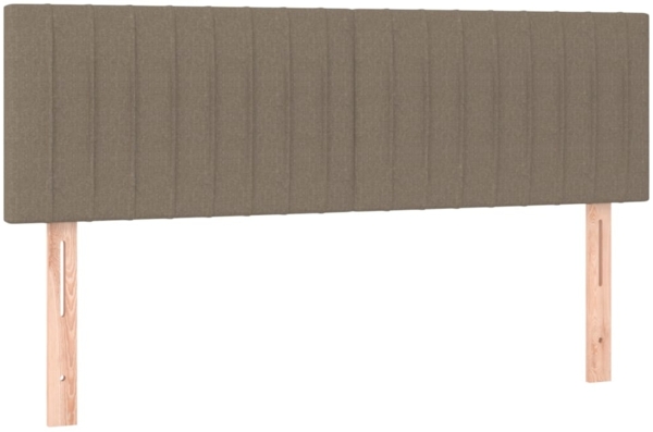 vidaXL Boxspringbett mit Matratze Taupe 140x190 cm Stoff 3130429 Bild 5
