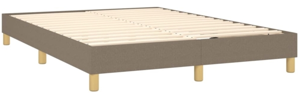 vidaXL Boxspringbett mit Matratze Taupe 140x190 cm Stoff 3130429 Bild 3