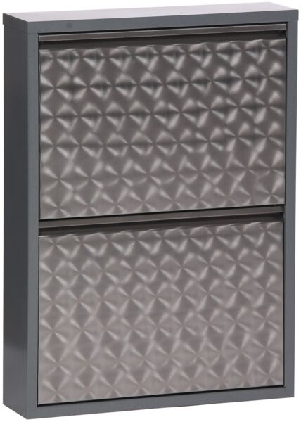 Schuhkipper >CLIP< (1stk) Metall / schwarz-anthrazit, montiert - 50x72x13,5 (BxHxT)