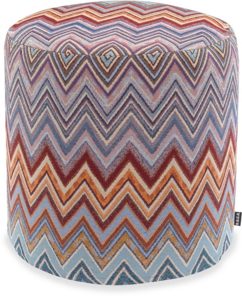 H.O.C.K. Sitzhocker H.O.C.K. Rebelle Hocker Pouf Zick-Zack Ø45x45cm rund bunt multicolor, Hocker: Bequem, vielseitig, Wohnzimmer, Schlafzimmer & Flur