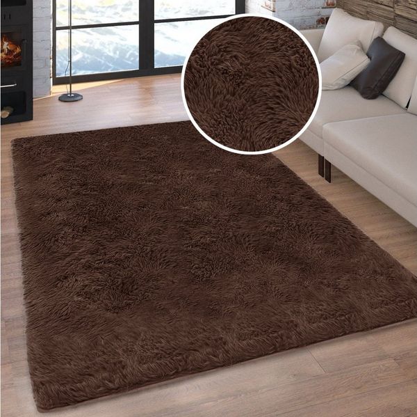 OTTO home Hochflor-Teppich Silky, besonders weich und kuschelig, sehr dichte Qualität, rechteckig, Höhe: 33 mm, rutschhemmend beschichtet, waschbar, uni, Wohnzimmer, Schlafzimmer