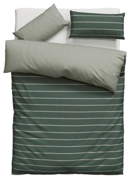 my home Bettwäsche Katja, Linon, 2 teilig, Bettwäsche aus Baumwolle, Bettwäsche mit Streifen-Design, Wendeoptik Bild 4