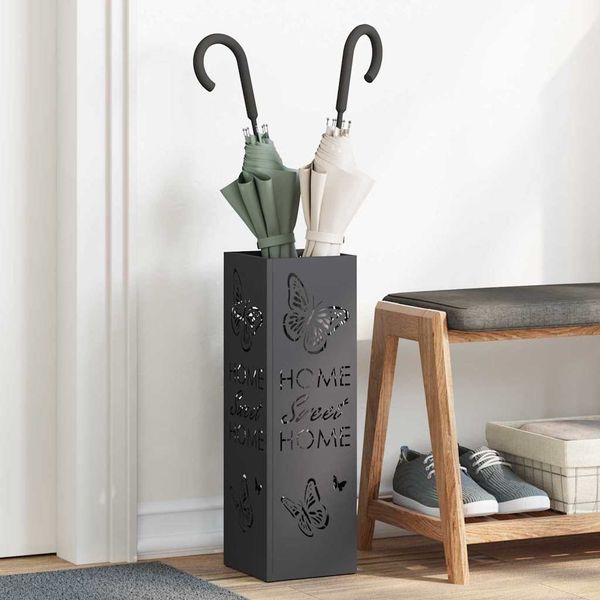 vidaXL Sonnenschirmhalter Schwarz 15,5 x 15,5 x 49 cm Metall 868500