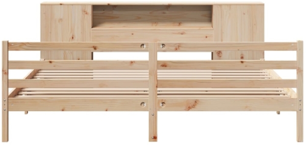 vidaXL Massivholzbett mit Regal ohne Matratze 200x200 cm Kiefernholz 3321860 Bild 3