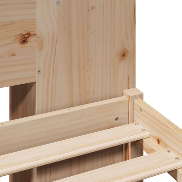 vidaXL Massivholzbett mit Regal ohne Matratze 200x200 cm Kiefernholz 3321860 Bild 8