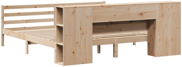 vidaXL Massivholzbett mit Regal ohne Matratze 200x200 cm Kiefernholz 3321860 Bild 7