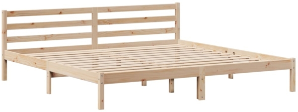 vidaXL Massivholzbett mit Regal ohne Matratze 200x200 cm Kiefernholz 3321860 Bild 5