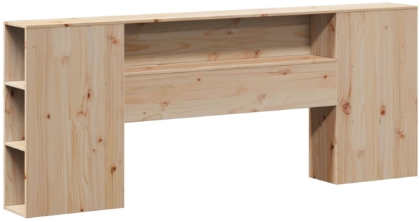 vidaXL Massivholzbett mit Regal ohne Matratze 200x200 cm Kiefernholz 3321860 Bild 4