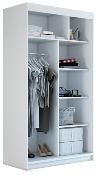 Schwebetrenschrank RIMA 2-trig Schrank 120 cm (mit Spiegel) Farbe: Sonoma , wei Bild 3