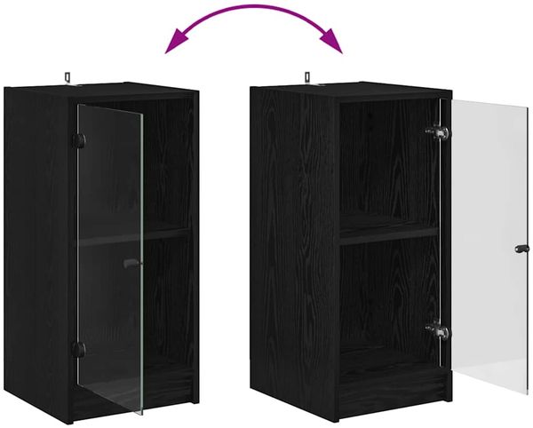 vidaXL Sideboard Schwarz Eichen-Optik 35 x 37 x 76 cm Holzwerkstoff 882897 Bild 11