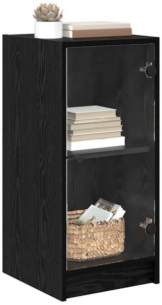 vidaXL Sideboard Schwarz Eichen-Optik 35 x 37 x 76 cm Holzwerkstoff 882897 Bild 3