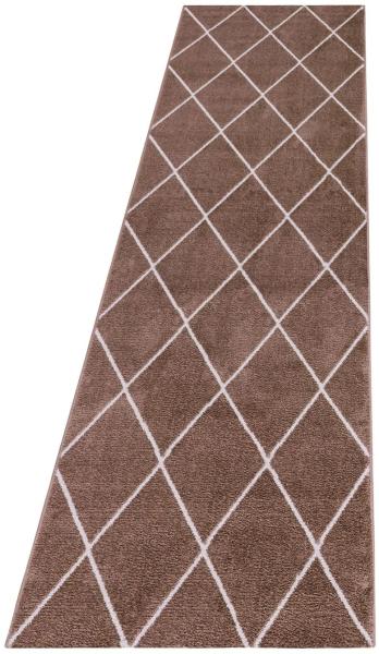 Kurzflor Teppich Roberto Läufer - 80x250 cm - Kupferfarbe