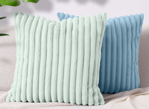 Amilian Dekokissen Sofakissen Couchkissen 2er Set Zierkissen mit Kissenfüllung, (2 Stück), 40x40 cm, Dekokissen mit Füllung und Bezug, Wohnkissen