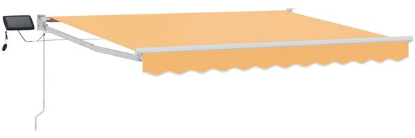 vidaXL Manuelle Gelenkarmmarkise mit LEDs Sand 3425629