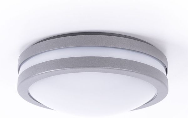 Smart LED Wandleuchte, IP44, dimmbar, silber, 26 cm