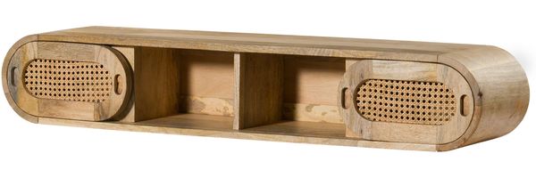 Wandregal Mango 120x25x20 natur lackiert VALENCIA #106