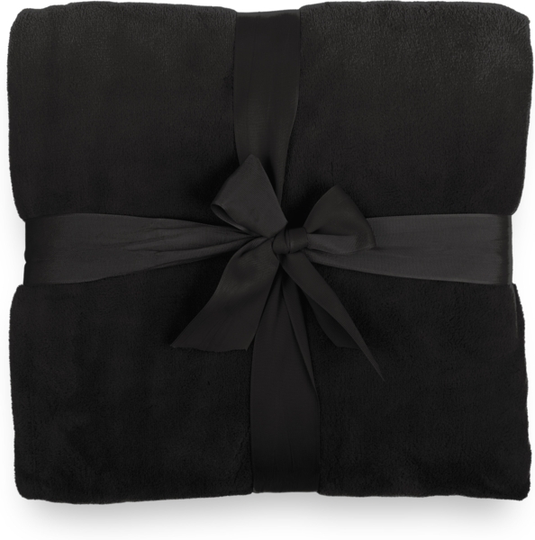 LUMALAND Kuscheldecke aus weichem Coral Fleece - 220x240 cm - Schwarz