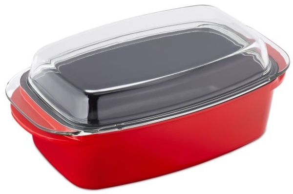 Bräter mit Deckel rot 10031497