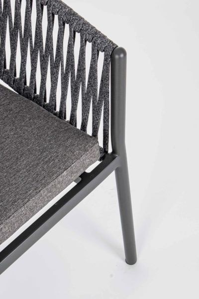 Gartenstuhl Florencia mit Armlehnen, Anthrazit Bild 6