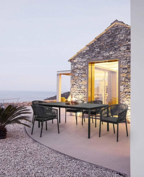 Gartenstuhl Florencia mit Armlehnen, Anthrazit Bild 2