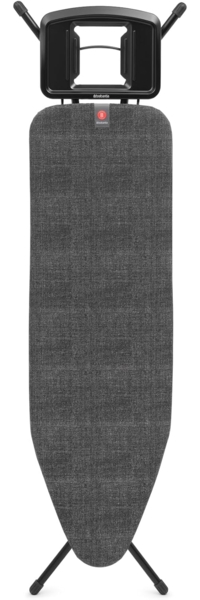 Brabantia Bügelbrett Bügeltisch B, 124 x 38 cm, Dst-Mulde Solide, Bügelfläche 124x38 cm, Fairtrade-zertifiziert