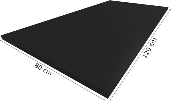 POKAR Tischplatte 2,5 cm Massiv Schreibtischplatte Bürotischplatte für Schreibtisch, Esstisch FSC-zertifizierte, Schwarz, 120 x 80 x 2,5 cm Bild 3