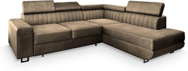 Masseno Ecksofa NOLA mit Schlaffunktion L-Form, Sofa mit Bettkasten