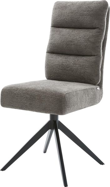 Drehstuhl Pela-Flex Bouclé Soft Schlamm Kreuzgestell breit Schwarz 360° drehbar Wippfunktion Taschenfederkern
