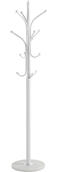 HAKU Möbel Garderobenständer, Marmor, weiß-chrom, Ø 40 x H 177 cm
