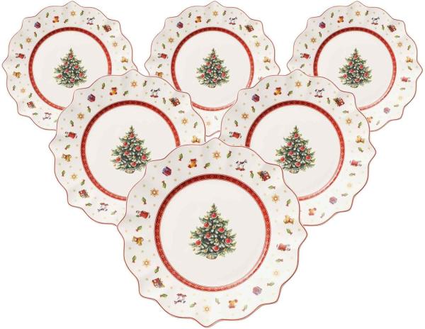 Villeroy & Boch Vorteilset 6 Stück Toy's Delight Frühstücksteller weiß Premium Porcelain rot,bunt 1485852642