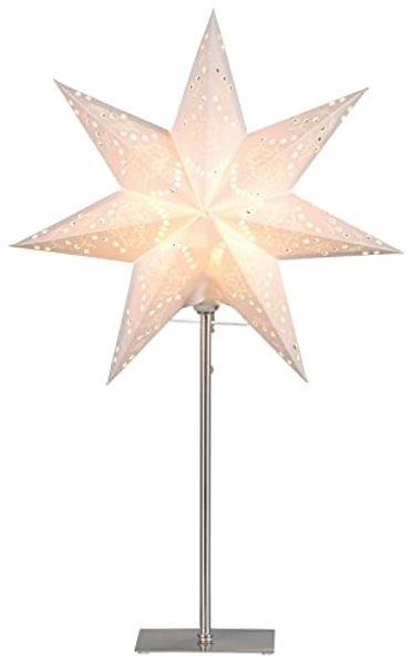 Star Tischlampe Sensy Mini, Metallfuß, Cremeweiß, H: 55x34 cm