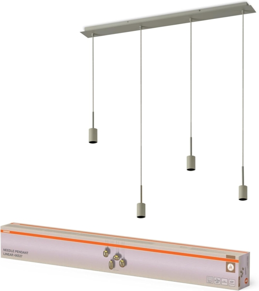 Osram Decor Pendelleuchte Needle Linear 4xE27, beige, Stahl, dekorative Leuchtmittel kompatibel, IP20 Bild 1