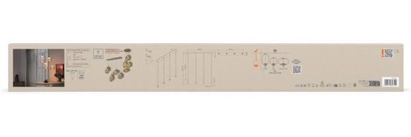 Osram Decor Pendelleuchte Needle Linear 4xE27, beige, Stahl, dekorative Leuchtmittel kompatibel, IP20 Bild 6