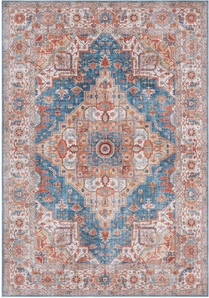 Vintage Teppich Sylla Jeansblau - 200x290x0,5cm