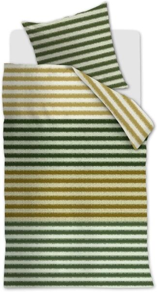 Beddinhouse Mako-Satin Bettwäsche Misha Green 155X220 155x220 cm + 1 x 80 x 80 cm 1 Bettbezug, 1 Kissenbezug Grün