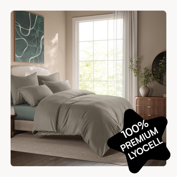 Seralino Bettwäsche Set in Gr. 135x200, 155x220, 200x200 cm, 100% Lyocell (Tencel), Besonders weich & atmungsaktiv – aus natürlichen Eukalyptusfasern