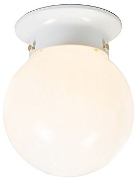 Qazqa Deckenleuchte Scoop, ohne Leuchtmittel, Kaltweiß, QAZQA Deckenleuchte, e27, Weiß, Glas, Retro