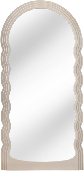 riess-ambiente Wandspiegel WAVE 160cm greige (Einzelartikel, 1-St), Flur · Kunststoff · Rahmen · Rundbogen · Ganzkörper · Groß · Modern